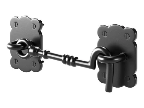 Black Door Latch Lock 3D Model