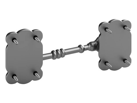Black Door Latch Lock 3D Model
