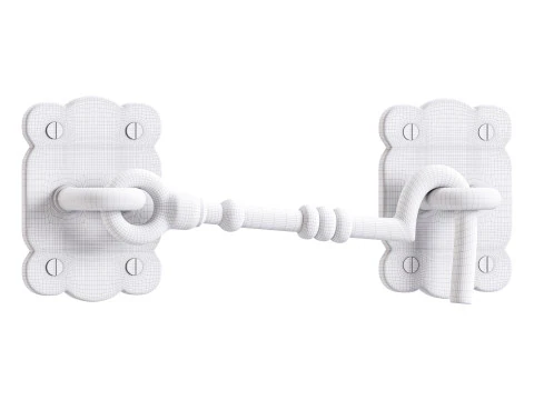 Black Door Latch Lock 3D Model