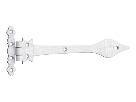 Black Wrought Iron Strap 3D Model