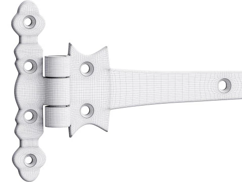 Black Wrought Iron Strap 3D Model
