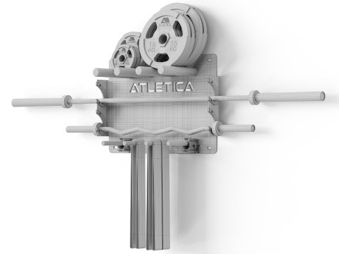 Blade wall mount weights Model 3D