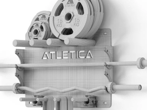 Blade wall mount weights 3D Model