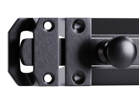 Brass Slide Bolt Door Latch Model 3D