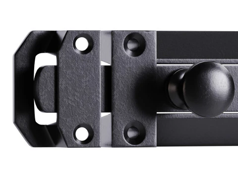 Brass Slide Bolt Door Latch 3D Model