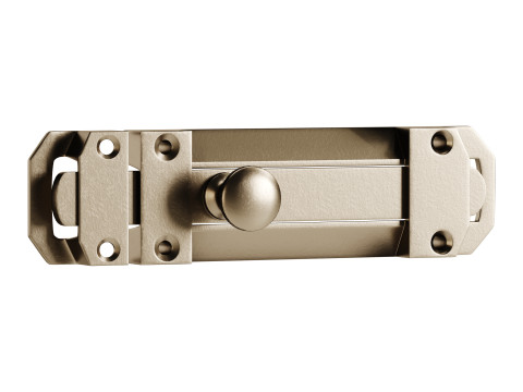 Brass Slide Bolt Door Latch Model 3D