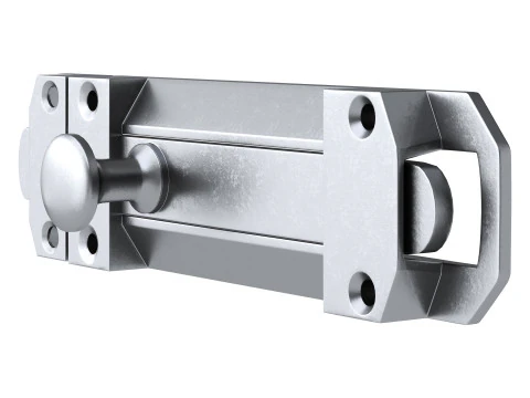 Brass Slide Bolt Door Latch 3D Model
