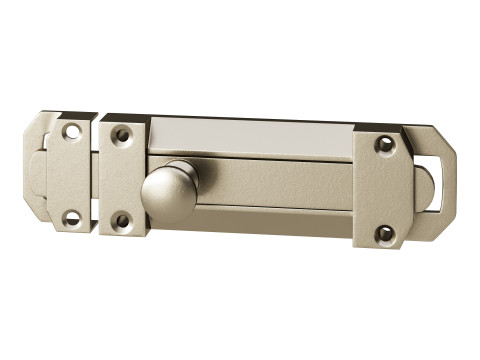 Brass Slide Bolt Door Latch Model 3D
