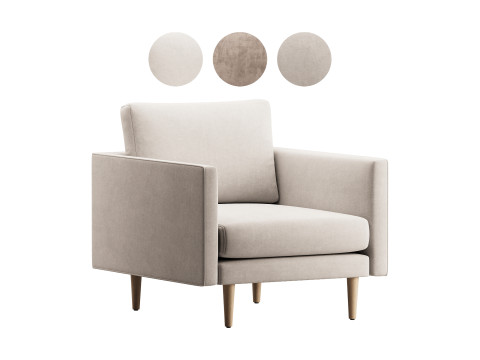 Burrard Lounge Chair 3D Model