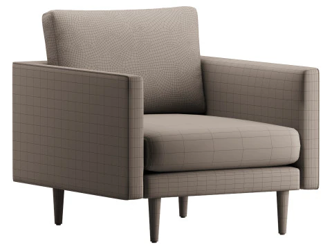 Burrard Lounge Chair 3D Model