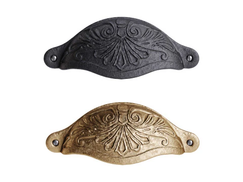 Arm&aacute;rio ou gaveta puxa copo de ferro preto Modelo 3D