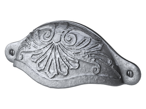 Cabinet or Drawer Bin Pull Black Iron Cup 3D-Modell