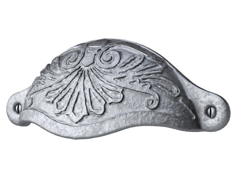 Cabinet or Drawer Bin Pull Black Iron Cup 3D-Modell