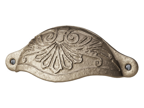 Cabinet or Drawer Bin Pull Black Iron Cup 3D-Modell