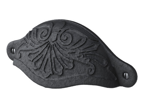 Cabinet or Drawer Bin Pull Black Iron Cup 3D-Modell