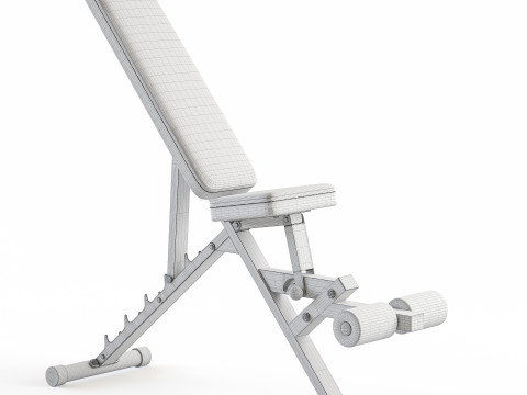 CCLIFE ZERRO Banco de Pesas Ajustable Banco de Abdominales Modèle 3D