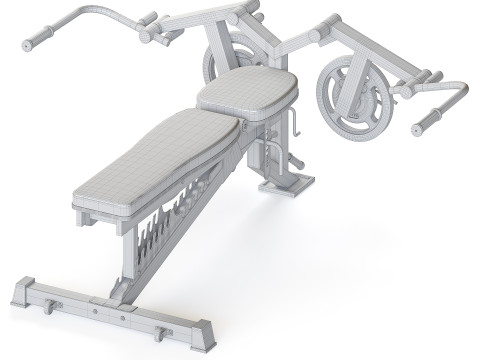 Chest Opening Accessory for Multifunction Bench 3D 모델