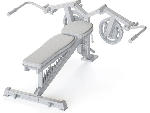 Chest Opening Accessory for Multifunction Bench 3D Model