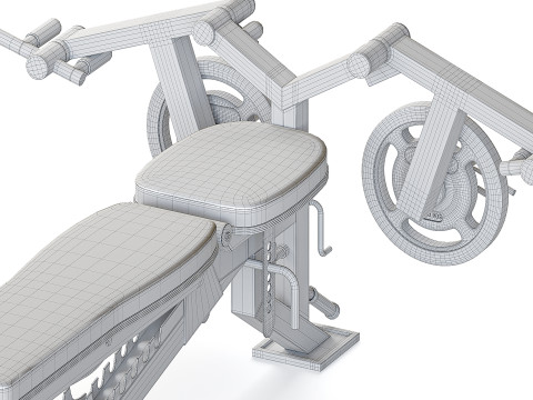 Chest Opening Accessory for Multifunction Bench 3D 모델