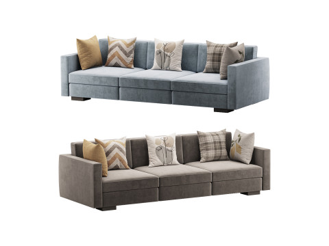 Dove Grey Single Sofa 3Dモデル