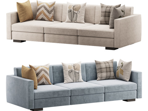 Dove Grey Single Sofa 3D Model