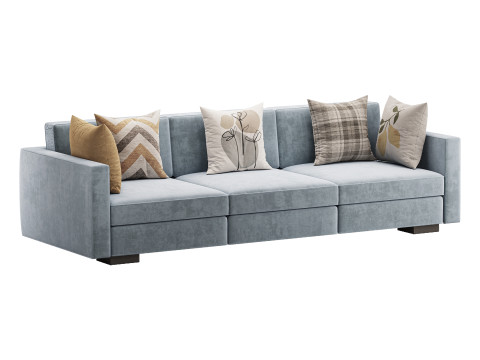 Dove Grey Single Sofa 3D Model