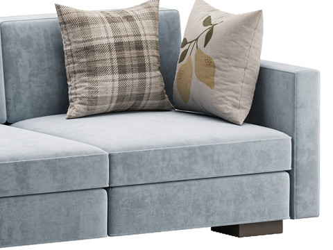 Dove Grey Single Sofa 3D Model
