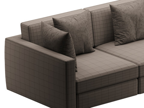Dove Grey Single Sofa 3D Model