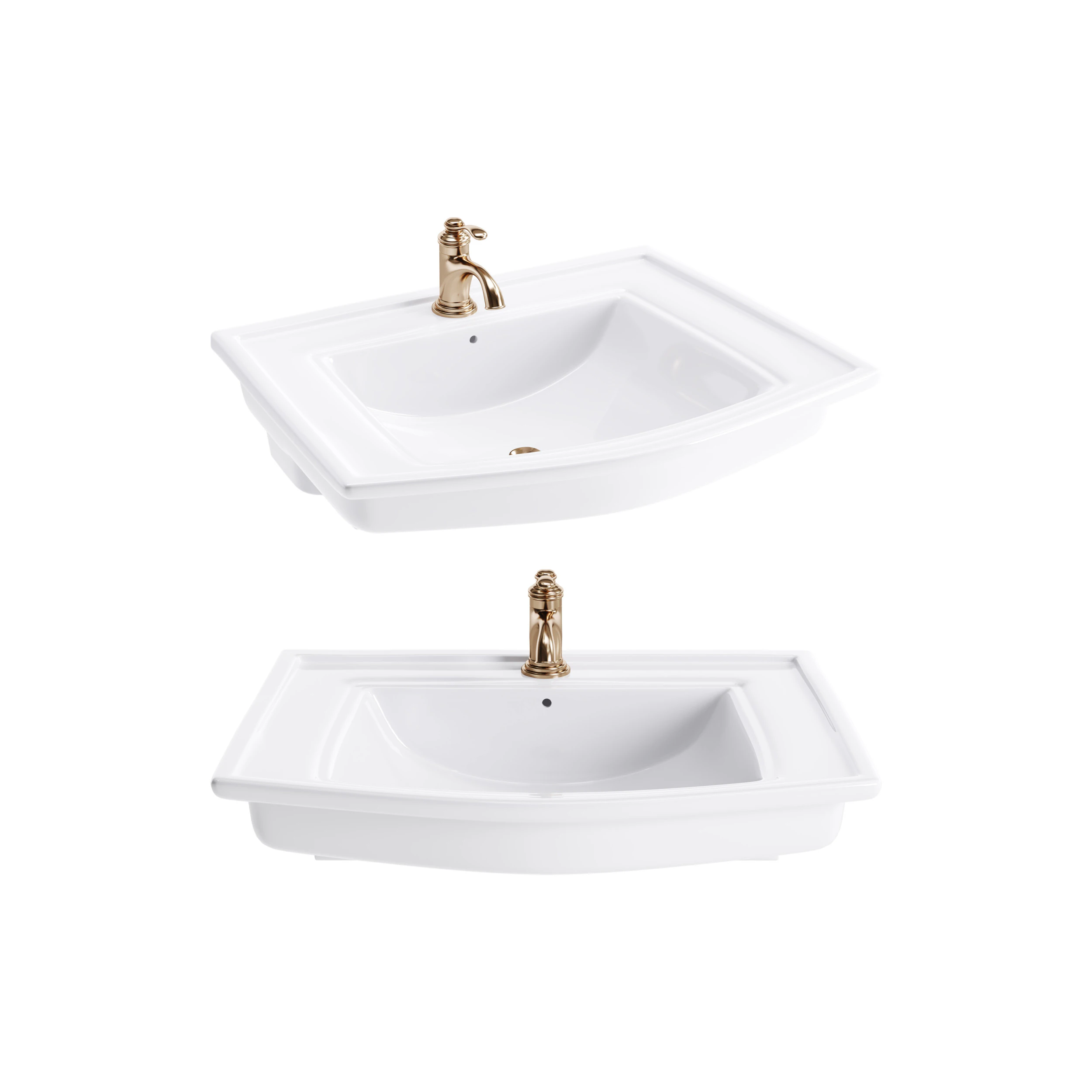 Florence Wall Mount Bathroom Vessel Sink 3D Model .c4d .max .obj .3ds .fbx .stl .blend 