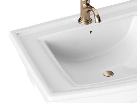 Florence Wall Mount Bathroom Vessel Sink 3D मॉडल