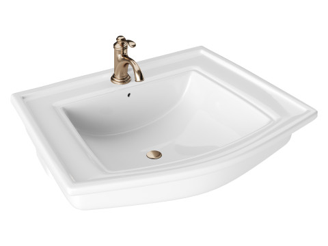 Florence Wall Mount Bathroom Vessel Sink 3D मॉडल