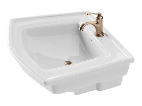 Florence Wall Mount Bathroom Vessel Sink 3D Model