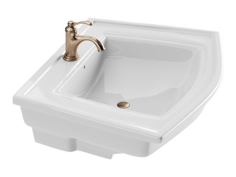 Florence Wall Mount Bathroom Vessel Sink 3D मॉडल