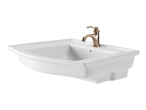 Florence Wall Mount Bathroom Vessel Sink 3D मॉडल
