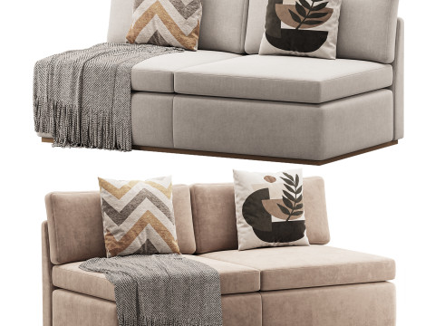 Haase Armless Sofa 3D 模型