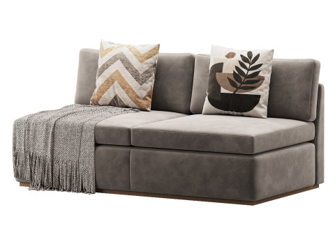 Haase Armless Sofa 3D 模型
