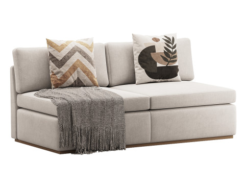 Haase Armless Sofa 3D 模型