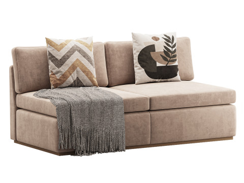 Haase Armless Sofa 3D 模型