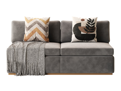 Haase Armless Sofa 3D 模型