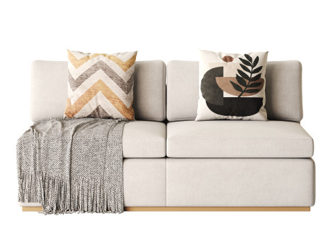 Haase Armless Sofa 3D 模型