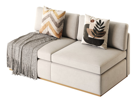 Haase Armless Sofa 3D 模型