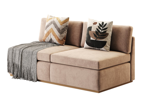 Haase Armless Sofa 3D 模型
