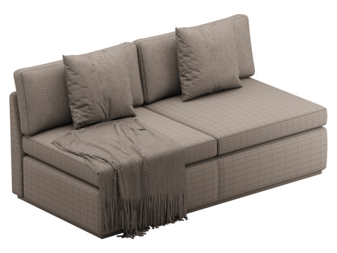 Haase Armless Sofa 3D 模型