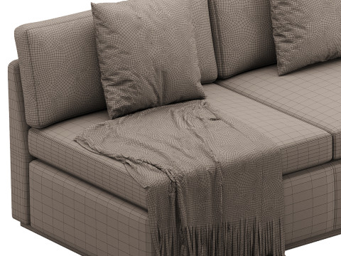 Haase Armless Sofa 3D 模型