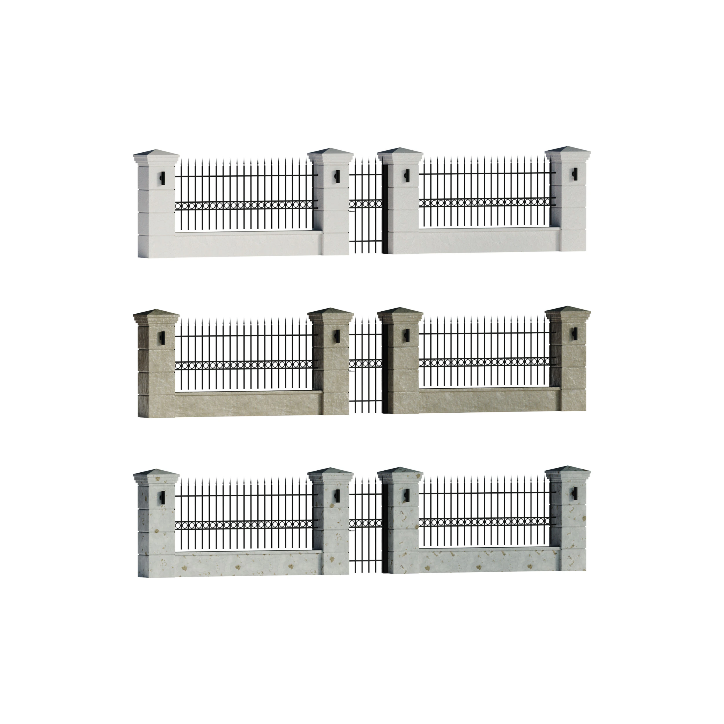 Fencing 02 3D Model .c4d .max .obj .3ds .fbx .stl .blend 