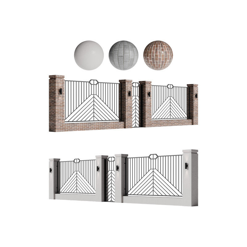 Fencing14 3D Model .c4d .max .obj .3ds .fbx .stl .blend 