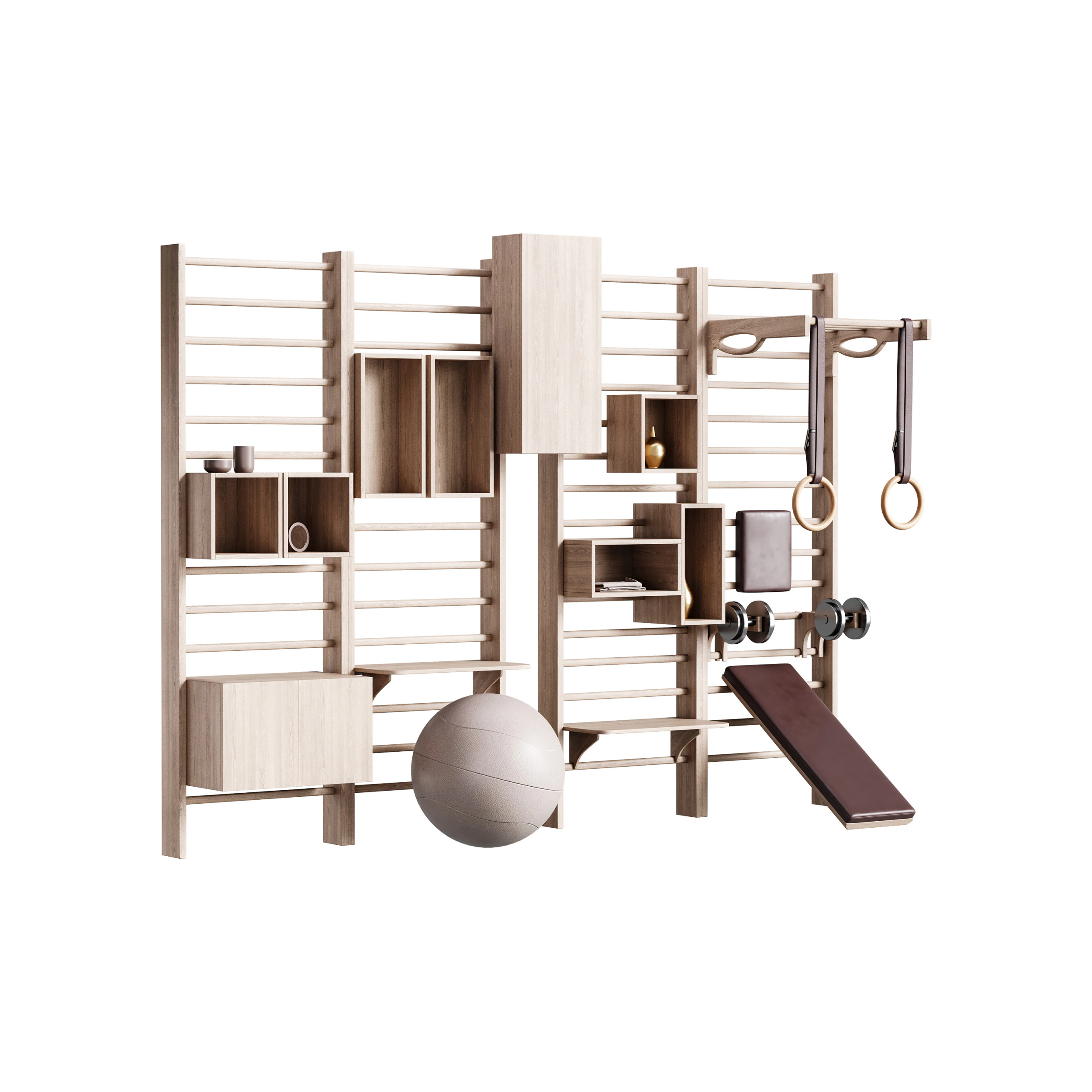 Gym equipment 07 3D Model .c4d .max .obj .3ds .fbx .stl .blend