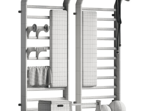 Gym equipments 3D Model