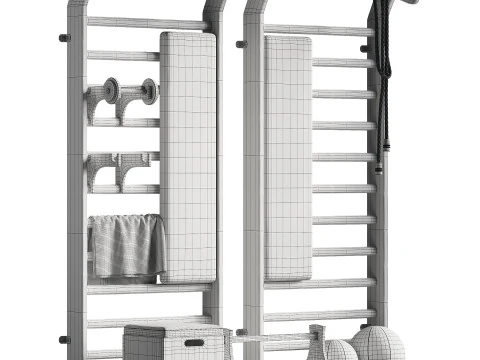 Gym equipments 3D Model