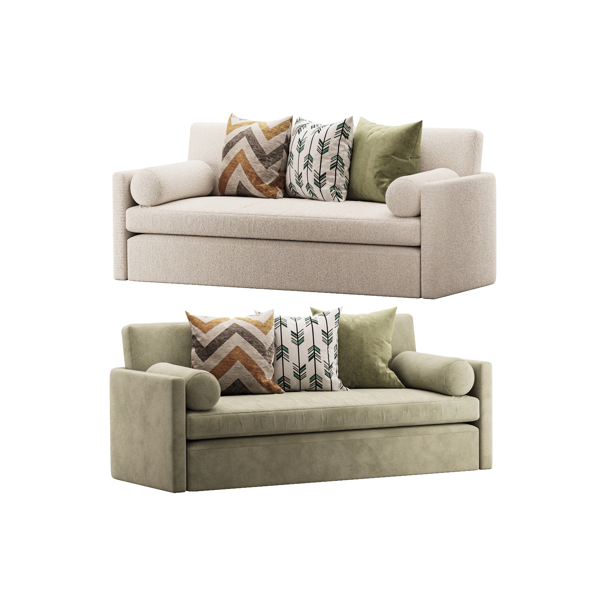 Kipton Sofa 3D Model .c4d .max .obj .3ds .fbx .stl .blend 